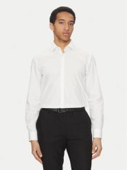 HUGO Koszula Koey 50539808 Biały Slim Fit. Białe koszule męskie Hugo, m, bez wzorów, z bawełny, biznesowe, bez kołnierzyka, bez ramiączek. Za 199.99 zł.