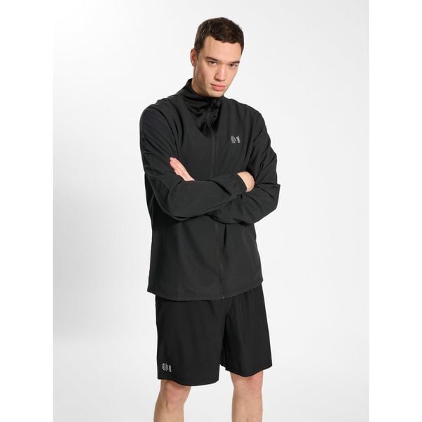 Bluza tkany Hummel Hmlkrótka. Czarne bluzy męskie Hummel, l, bez wzorów, z poliamidu, bez kaptura, na fitness i siłownię. Za 192.95 zł.