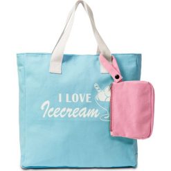 Torba shopper z nadrukiem i torebką bonprix jasnoniebieski. Torebki shopper damskie marki bonprix. Za 24.99 zł.