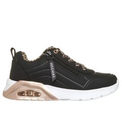 Buty sportowe damskie Skechers Uno Lite 2.0 Leopard Stride. Czarne obuwie sportowe damskie Skechers, bez wzorów, trekkingowe. Za 249.00 zł.