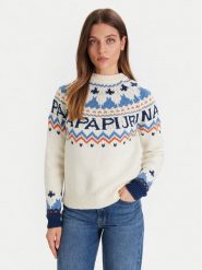 Napapijri Sweter D-Fiames NP0A892S Beżowy Regular Fit. Brązowe swetry damskie Napapijri, l, bez wzorów, z syntetyku, bez kołnierzyka, bez ramiączek, bez kaptura. Za 1,149.00 zł.