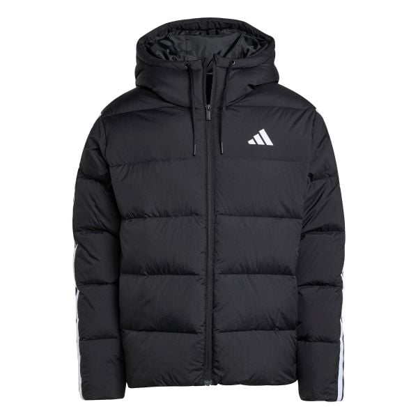 Kurtka z kapturem adidas Essentials 3-Stripes. Czarne kurtki męskie Adidas, m, bez wzorów, z puchu, z kapturem. Za 486.99 zł.