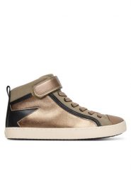 Geox Sneakersy J Kalispera J944GM 0NFGN C0533 D Brązowy. Brązowe buty sportowe dziewczęce Geox, bez wzorów, z materiału, bez zapięcia. Za 229.99 zł.