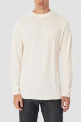 GUESS Beżowy sweter męski Davin Cn Ls. Brązowe swetry przez głowę męskie Guess, l, z aplikacjami, z bawełny, bez kołnierzyka. W wyprzedaży za 322.99 zł.