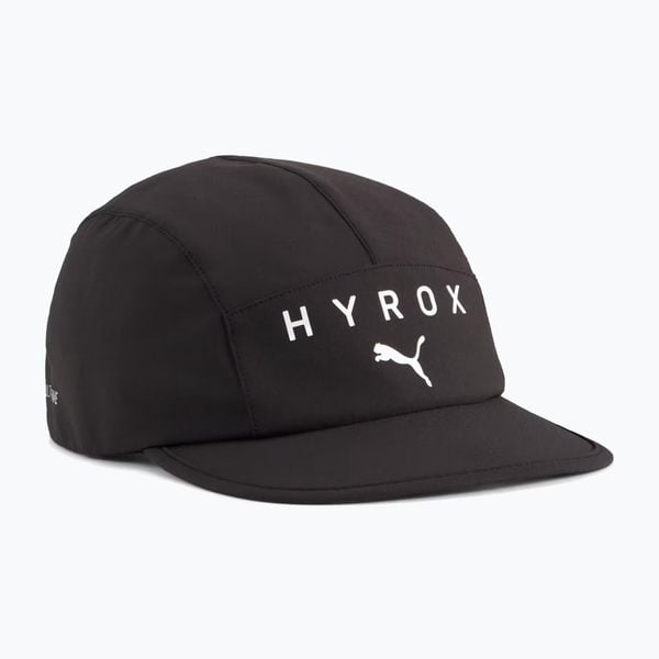 Czapka z daszkiem PUMA Hyrox Running 5 Panel. Czarne czapki i kapelusze męskie Puma, bez wzorów, z materiału, sportowe. Za 119.00 zł.