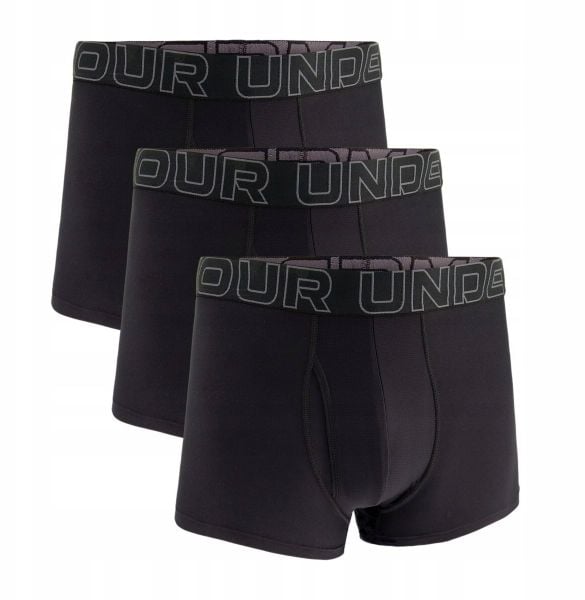Under Armour Bokserki męskie UNDER ARMOUR Czarne - 3 PAK Performance Tech XXL. Czarne bokserki męskie Under Armour, m, bez wzorów. Za 108.90 zł.