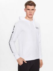 EA7 Emporio Armani Bluza 8NPM18 PJ05Z 1101 Biały Regular Fit. Białe bluzy męskie EA7 Emporio Armani, m, bez wzorów, z bawełny, bez kaptura. Za 259.99 zł.