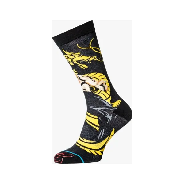 Stance Skarpety Dragon , czarny, rozmiar L. Czarne skarpety męskie Stance, bez wzorów, z bawełny. W wyprzedaży za 39.99 zł.