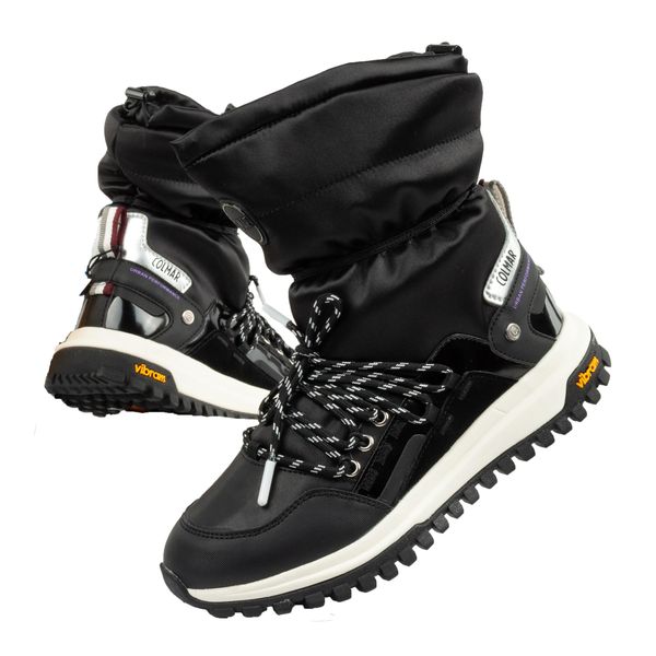 Buty zimowe śniegowce damskie Colmar. Czarne obuwie sportowe damskie Colmar, z gumy, przed kolano. Za 249.00 zł.