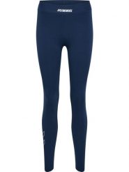 Damskie legginsy Hummel Elemental. Niebieskie legginsy sportowe damskie Hummel, s, bez wzorów, z bawełny, z podwyższonym stanem, na fitness i siłownię. Za 191.00 zł.