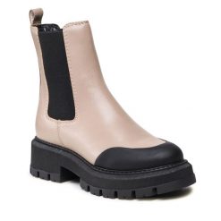 Sztyblety Lasocki. Brązowe botki damskie Lasocki, bez obcasa, na słupku, bez zapięcia. Za 299.99 zł.