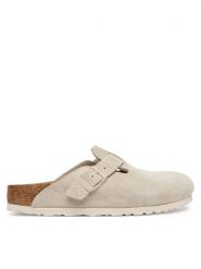 Birkenstock Klapki Boston 1031662 Beżowy. Brązowe klapki damskie Birkenstock, bez wzorów, ze skóry, bez obcasa. Za 639.99 zł.