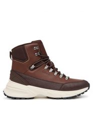 Calvin Klein Trzewiki Hike Runner Mid Laceup Lth HM0HM02323 Brązowy. Brązowe botki męskie Calvin Klein, bez wzorów, ze skóry, bez zapięcia. Za 699.99 zł.