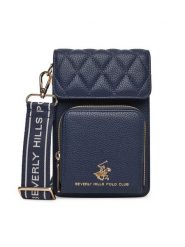 Beverly Hills Polo Club Torebka BHPC-L-007-07 Granatowy. Niebieskie listonoszki damskie Beverly Hills Polo Club, bez wzorów, ze skóry, bez dodatków. Za 79.99 zł.