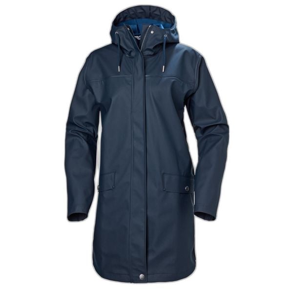 Damska kurtka wodoodporna Helly Hansen moss. Niebieskie kurtki damskie Helly Hansen, bez wzorów, bez kaptura. Za 489.99 zł.
