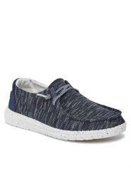 Hey Dude Półbuty Wendy Sox 40078-410 Granatowy. Niebieskie półbuty damskie Hey dude, bez wzorów, z materiału, bez obcasa, na płaskiej podeszwie, bez zapięcia. Za 209.99 zł.