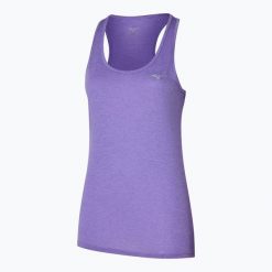 Koszulka do biegania damska Mizuno Impulse Core Tank. Fioletowe koszulki sportowe damskie Mizuno, xs, bez wzorów, z materiału, bez kołnierzyka, bez ramiączek, do biegania. Za 73.99 zł.