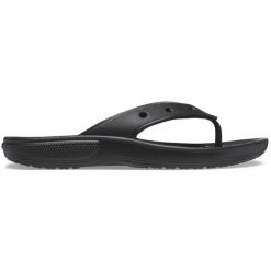 Japonki damskie Crocs Classic Flip. Czarne klapki damskie Crocs, bez wzorów, z materiału, sportowe, bez obcasa. W wyprzedaży za 222.05 zł.
