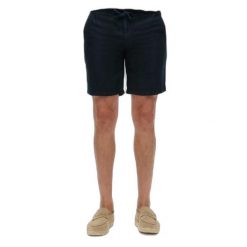 Lniane szorty Superdry The Merchant Store. Czarne szorty męskie Superdry., na lato, xl, z aplikacjami, z materiału, eleganckie. Za 290.85 zł.