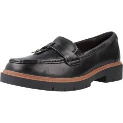 Buty CLARKS WESTLYNN BELLA Czarny. Czarne obuwie sportowe damskie Clarks, bez wzorów, ze skóry, na fitness i siłownię. Za 297.99 zł.