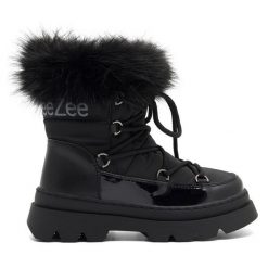 Śniegowce DeeZee. Czarne śniegowce dziewczęce DeeZee, bez zapięcia. Za 149.99 zł.