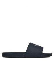 Tommy Hilfiger Klapki Hilfiger Print Tumble Pool Slide FM0FM05505 Granatowy. Niebieskie klapki męskie Tommy Hilfiger, ze skóry. Za 129.99 zł.