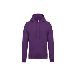 Bluza z kapturem Kariban. Fioletowe bluzy męskie KARIBAN, xl, bez wzorów, z bawełny, z kapturem. Za 192.00 zł.