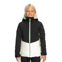 Kurtka snowboardowa dziecięca ROXY Silverwinter Girl true black 10/M. Czarne kurtki i płaszcze dla dziewczynek Roxy, na zimę, bez wzorów, bez kaptura. Za 419.99 zł.