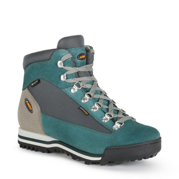Buty sportowe trekkingowe damskie Aku Ultralight Gore-tex wysokie. Szare obuwie sportowe damskie Aku, bez wzorów, z gore-texu, trekkingowe. Za 449.00 zł.