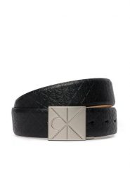 Calvin Klein Pasek Emblem Plaque W/ Aop 35Mm Adj LV04D7082G Czarny. Czarne paski damskie Calvin Klein, bez wzorów, ze skóry. Za 289.99 zł.