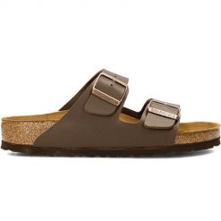 Klapki męskie Birkenstock Arizona. Brązowe klapki męskie Birkenstock, z materiału. Za 359.00 zł.