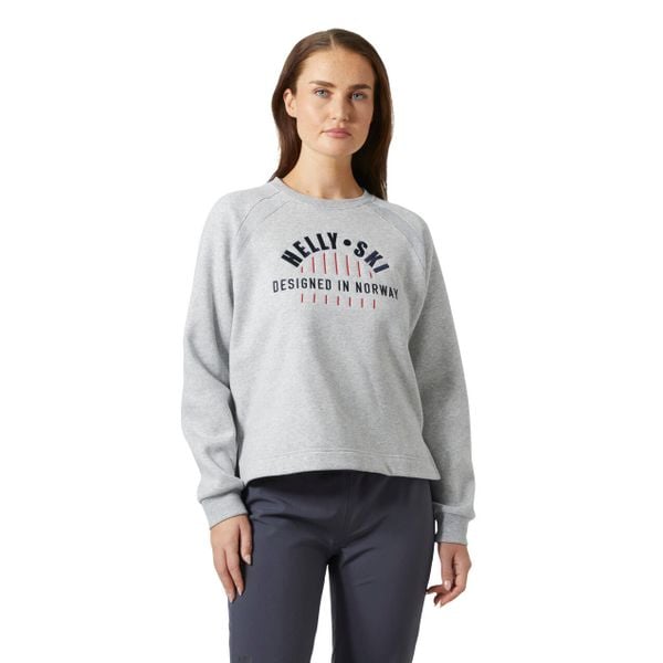 Sweter damski Helly Hansen Bliss. Szare bluzy sportowe damskie Helly Hansen, na zimę, bez wzorów, sportowe, bez kołnierzyka, bez ramiączek, bez kaptura. Za 425.50 zł.