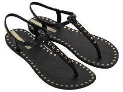 Sandały damskie Ipanema Classic Dots. Czarne sandały damskie Ipanema, bez wzorów, z materiału, bez obcasa, bez zapięcia. Za 55.99 zł.