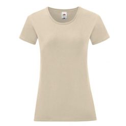 Koszulka Damska Iconic 150. Brązowe koszulki sportowe damskie Fruit of the Loom, l, bez wzorów, bez kołnierzyka, bez ramiączek, trekkingowe. Za 25.99 zł.