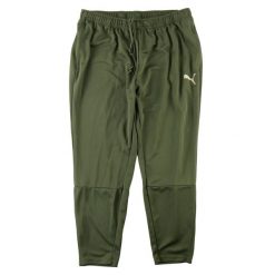 Second life - Spodnie dresowe męskie khaki - Jak nowy. Zielone spodnie sportowe męskie Puma, l, bez wzorów, z dresówki, na fitness i siłownię. Za 76.64 zł.