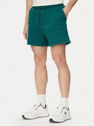 Tommy Jeans Szorty sportowe DM0DM21931 Zielony ciemny Regular Fit. Zielone krótkie spodenki sportowe męskie Tommy Jeans, m, bez wzorów, z bawełny. Za 189.99 zł.