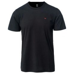 Męska Koszulka Playo II. Czarne koszulki sportowe męskie Hi-tec, m, bez wzorów, bez kołnierzyka, bez ramiączek, trekkingowe. Za 53.99 zł.