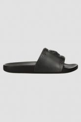 JUST CAVALLI Czarne klapki Fondo Pool. Czarne klapki damskie Just Cavalli, bez wzorów, bez obcasa. W wyprzedaży za 189.99 zł.