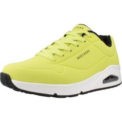Buty SKECHERS UNO - STAND ON AIR Żółty. Żółte buty sportowe męskie Skechers, z syntetyku, bez zapięcia. Za 368.99 zł.