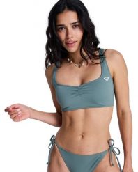 Stanik bikini typu bralette dla Kobiety SOLID ESSENTIALS Zielony. Zielone bikini damskie Roxy, m, bez wzorów. Za 149.99 zł.