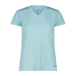 Koszulka damska turystyczna CMP 31T7666. Niebieskie koszulki sportowe damskie CMP, l, bez wzorów, sportowe, bez kołnierzyka. Za 176.50 zł.