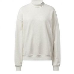Bluza sportowa damska Reebok IC8097. Białe bluzy damskie Reebok, xl, bez wzorów, z bawełny, bez kaptura, na golfa. Za 159.00 zł.