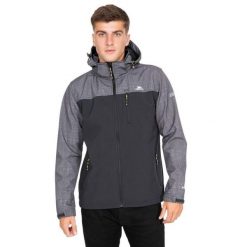 Trespass Abbott - Męski softshell ciemnoszary Marl. Szare kurtki sportowe męskie Trespass, m, bez wzorów, z softshellu, do jazdy konnej. Za 400.99 zł.