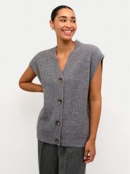 Kaffe Kardigan Nellia 10508966 Szary Regular Fit. Szare kardigany damskie Kaffe, s, bez wzorów, z syntetyku. Za 199.99 zł.