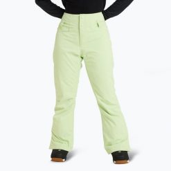 Spodnie snowboardowe damskie ROXY Diversion. Zielone spodnie materiałowe damskie Roxy, na zimę, bez wzorów, sportowe, snowboardowy. Za 509.99 zł.