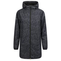 Trespass Parched - Damska kurtka przeciwdeszczowa z czarnym nadrukiem. Czarne kurtki damskie Trespass, na lato, bez wzorów, bez kaptura. Za 414.99 zł.