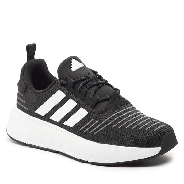 Sneakersy adidas. Czarne półbuty dziewczęce Adidas, bez wzorów, bez zapięcia. Za 329.99 zł.