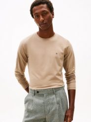 Tommy Hilfiger koszulka z długim rękawem Mężczyźni Bawełna brązowy, XL. Brązowe bluzki z długim rękawem męskie Tommy Hilfiger, m, bez wzorów, z bawełny, bez kołnierzyka. Za 179.95 zł.