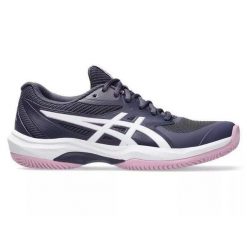 Buty do tenisa damskie Asics Game Ff. Niebieskie obuwie sportowe damskie Asics, bez wzorów, z materiału, tenisowe. Za 478.00 zł.