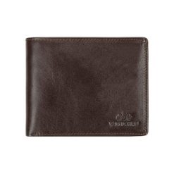 Skórzany portfel w kolorze brązowym - (S)10 x (W)13 cm. Brązowe portfele męskie Wittchen, z materiału. W wyprzedaży za 159.95 zł.